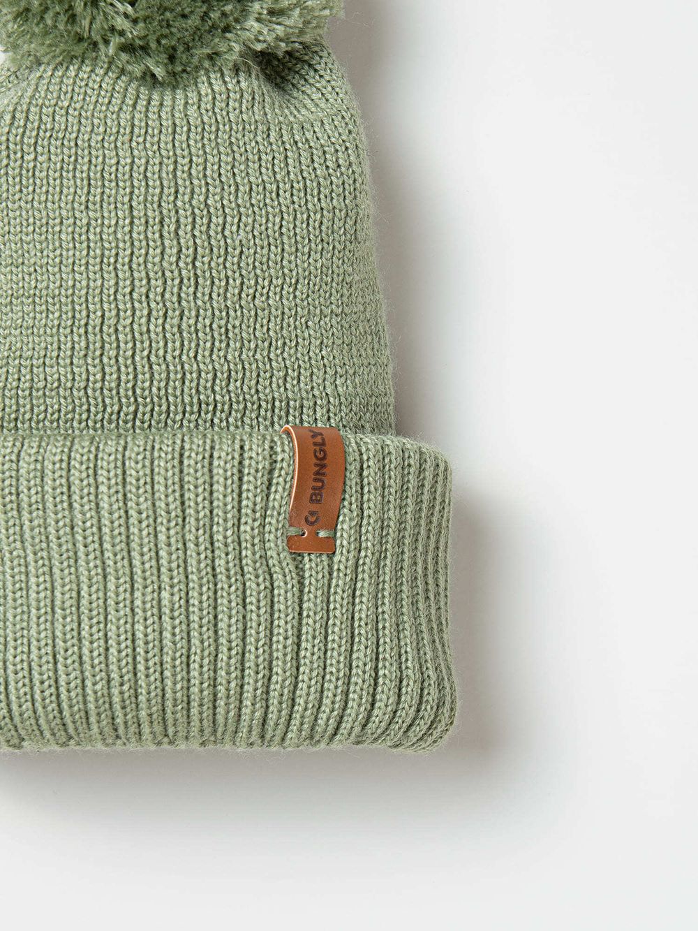 Шапка из смесовой шерсти с двойным отворотом "Шалфей"