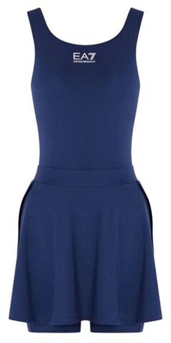 Теннисное платье EA7 Woman Jersey - небесный