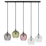 Светильник подвесной каскадный aurora, 110х18 см, сливовый/зеленый/серый