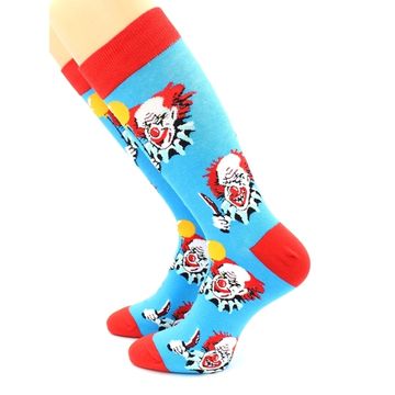 Носки с принтом "Клоун убийца - Пеннивайз" синие Hobby Line