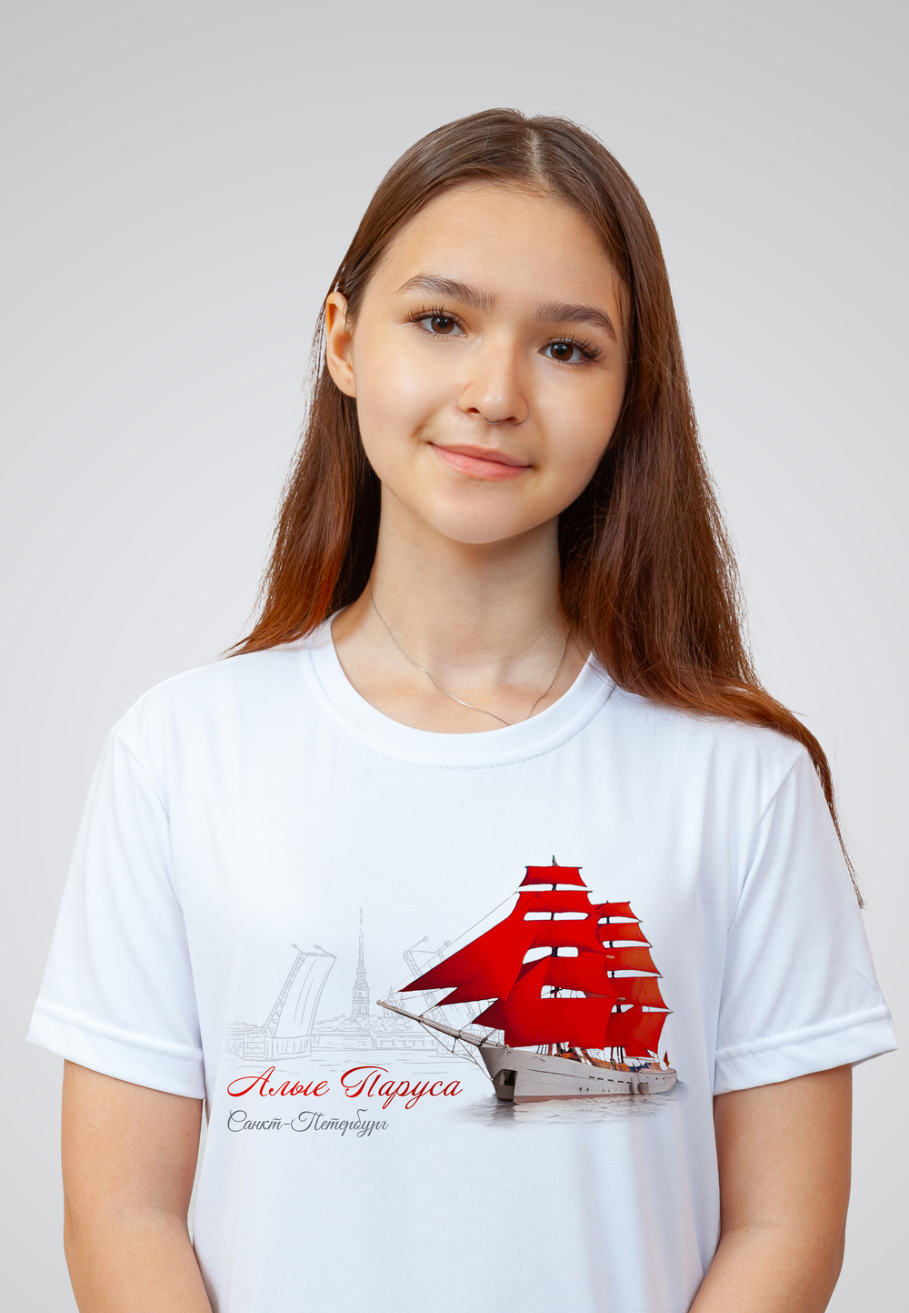 Футболка с принтом "Алые паруса"