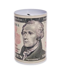 BX-221/4 Металлическая копилка «10 Долларов» 13,5см