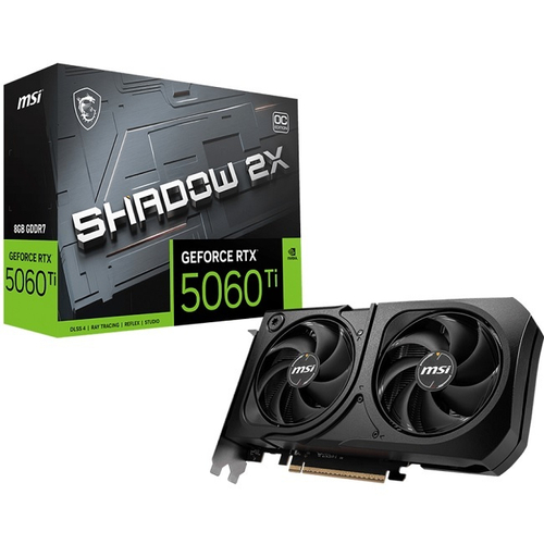 Видеокарта MSI GeForce RTX 5060 Ti SHADOW 2X OC PLUS 8GB (G506T-8S2CP)