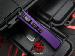 Нож Microtech UTX-70 A+++ Purple D/E BLACK - черный клинок / фурнитура, рукоять фиолет