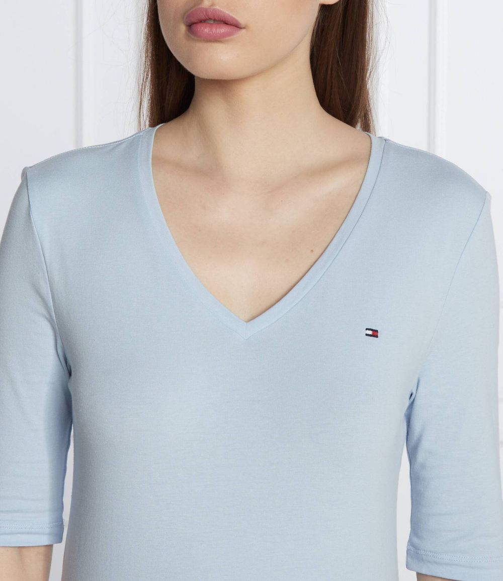 блузка essentials Tommy Hilfiger - голубой(WW0WW27963)