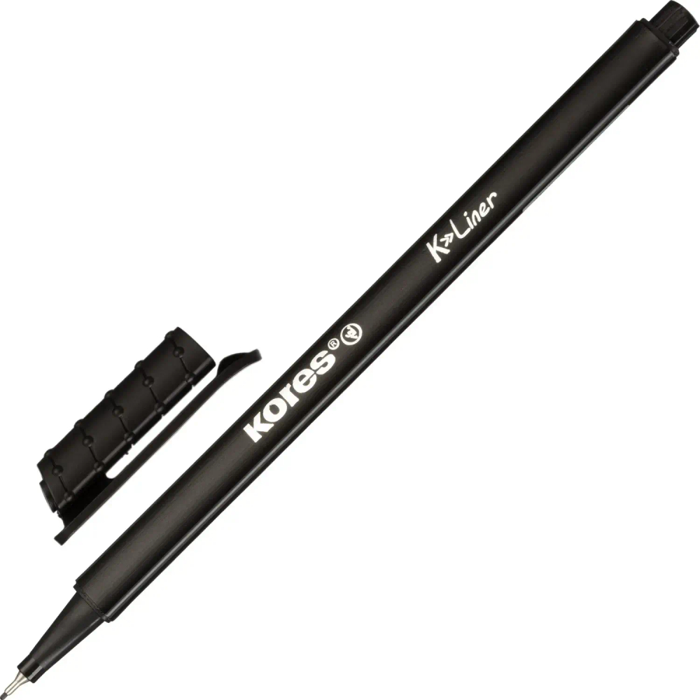 Линер Kores 0,4мм черный 28102