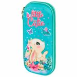 Пенал ЮНЛАНДИЯ, 1 отделение, карман, полиэстер/EVA, 22х10х5 см, "Pretty bunny", 273189