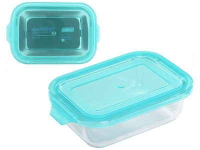 Контейнер 0,65л жаропрочное стекло с пл.крышкой "Limpido"