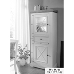 Шкаф для посуды «Форест» низкий 2 двери 1 ящик серый 7012/бейц-масло