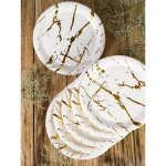 Набор бумажных тарелок «Белый мрамор», 18 см, 6 шт