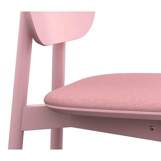 Стул saga, рогожка, розовый