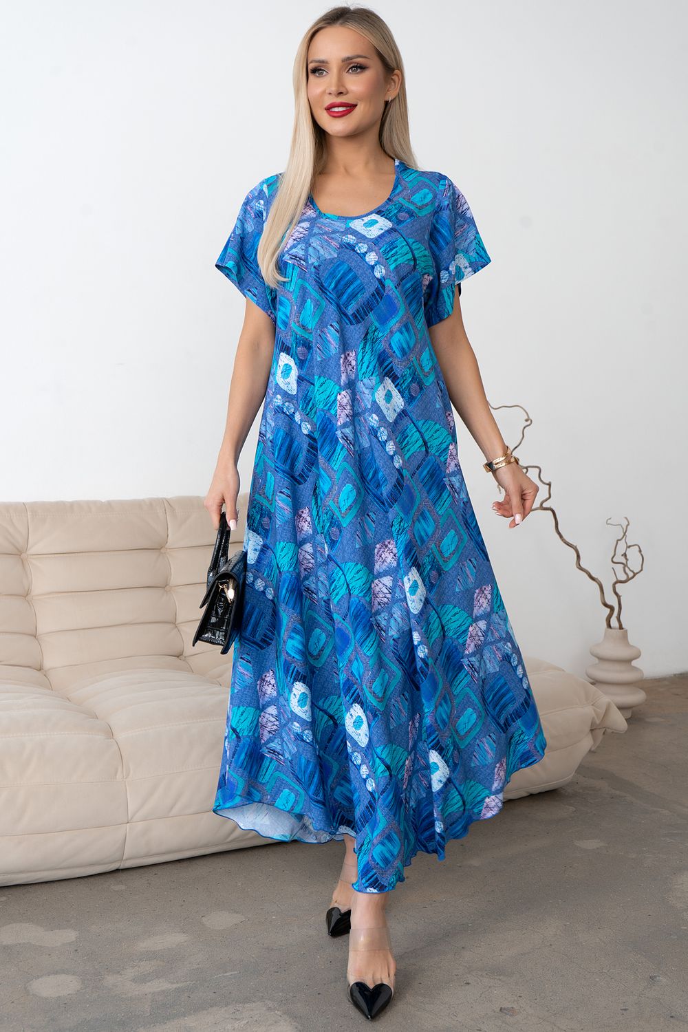 Платье Рада (синий/бирюза) Р11-1166/11 Nikol