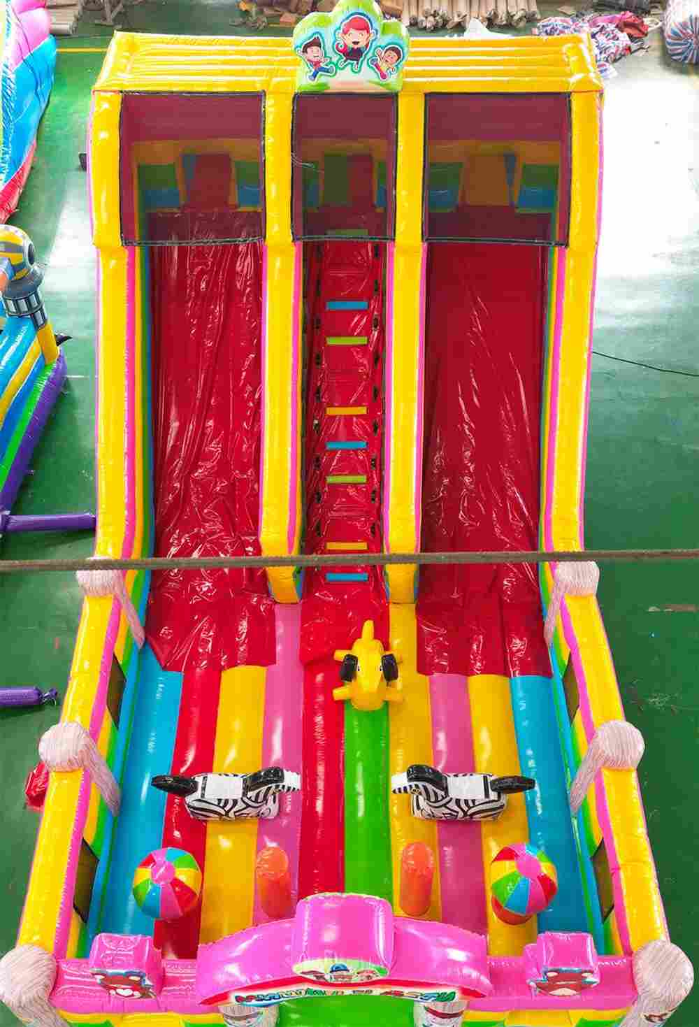 Коммерческий надувной батут "Мишки и дети", 10*6*6 м