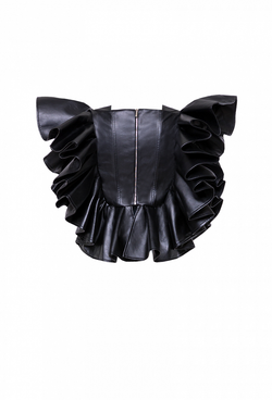 Топ черный из экокожи 16-03-22 SS