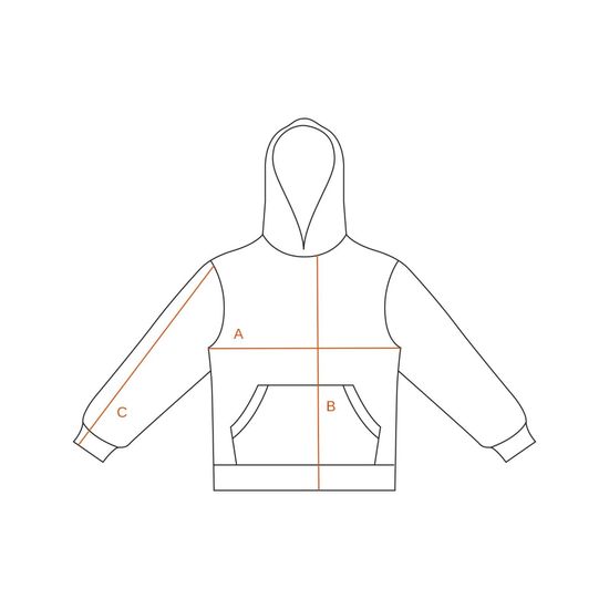 Худи МЕЧ FW21 HD Heavy Blank (Orange)