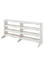 Обувница Твист на 20 мест, из  сосны, белая