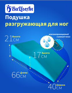 Подушка ортопедическая разгружающая под ноги 66*40*21 см