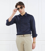 Льняная рубашка LS ISLAND GUESS - темно-синий (M2YH44 WERX0)