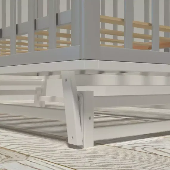 Детская кроватка с продольным маятником Incanto Anniken Серая/белая