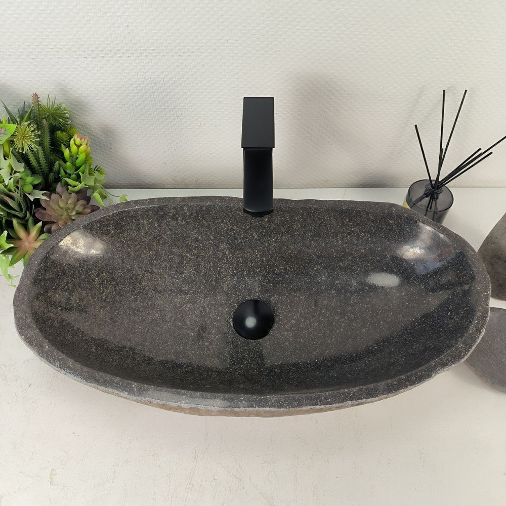 Раковина из речного камня RS-65129 66*35*15 0866