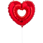 Шар фольгированный Сердце 23 см (Красный)