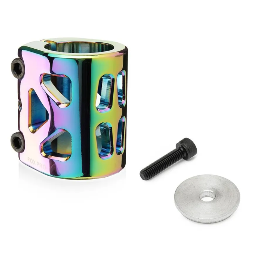 Хомут Fox TE3 HIC d 34.9mm, 3 bolt rainbow
