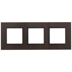 14-5103-13 ЭРА Рамка на 3 поста, стекло, Эра Elegance, бронза+антр
