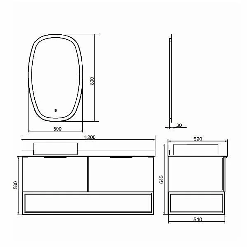 Тумба с раковиной Comforty Порто 00-00000828 120 дуб тёмно-коричневый