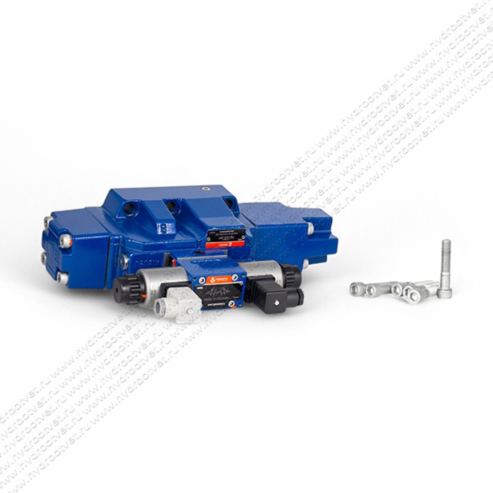 4WRZ25W6-220-7X/6EG24N9ETK4/D3V - Пропорциональный распределитель Ду25 без усилителя, номинальный расход 220 л/мин, схема W6, каналы управления ET - X и Y - внутренние