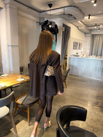 Пальто пиджак шоколад в полоску