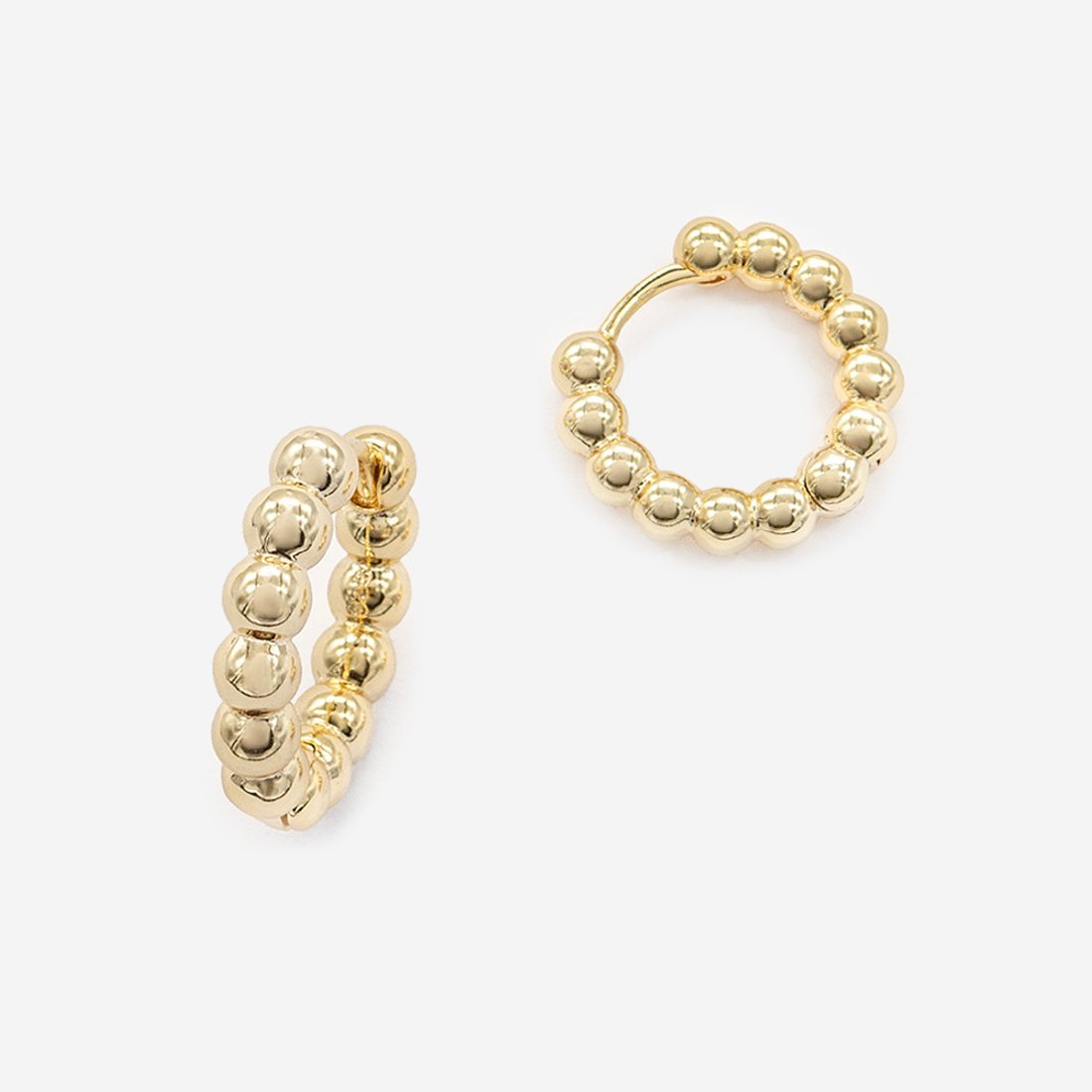 Швензы-кольца "Шарики", 18,5мм, позолота