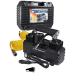 Компрессор NOVA BRIGHT AK-65 2-поршневой 65 л/мин,140PSI, 12В металлический корпус, фонарь, кейс