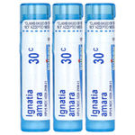 Boiron, Ignatia Amara, средство для снятия эмоционального стресса, гранулы Meltaway, 30C, 3 тюбика, 80 гранул в каждом