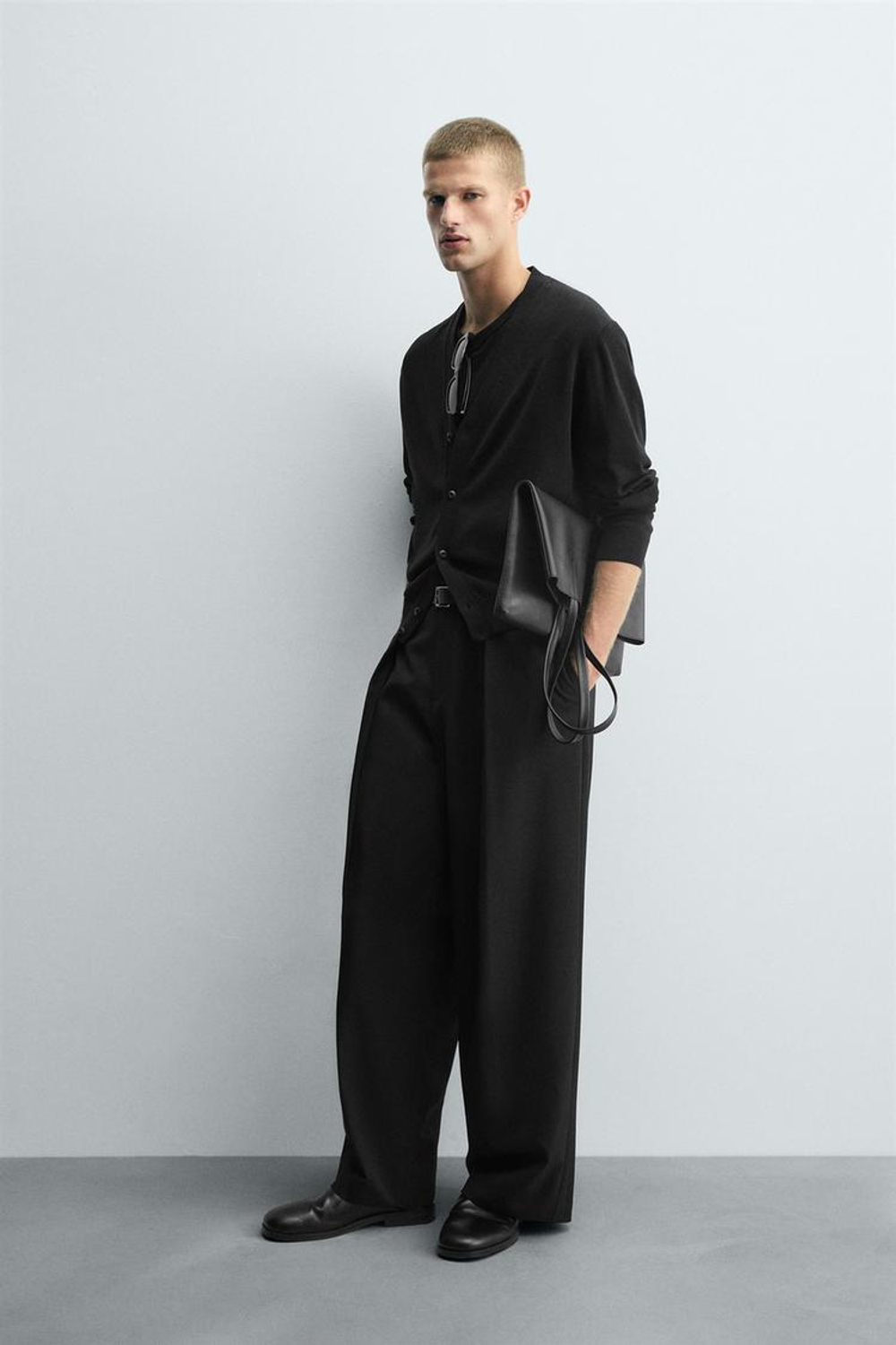 ZARA ЛЕГКИЙ КАРДИГАН, ЧЕРНЫЙ