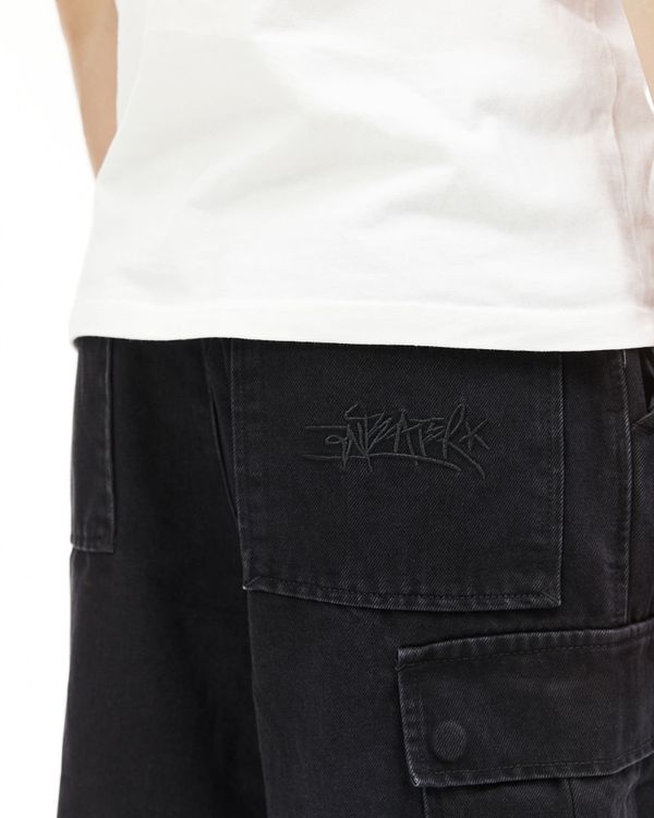 Джинсы WideCargo Denim черные - фото 7