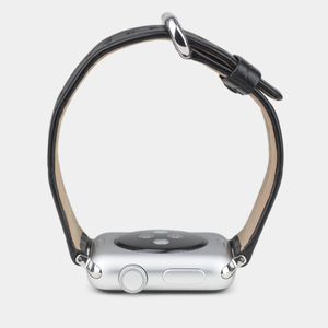 Ремешок для Apple Watch 40/41/42 mm из кожи крокодила, черного цвета