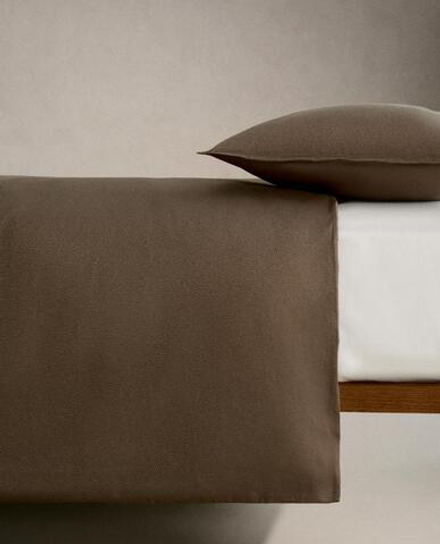 ZARA HOME САТИНОЙ ПОДОДЕЯЛЬНИК (300 НИТЕЙ), КОРИЧНЕВЫЙ