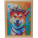 Алмазная мозаика на подрамнике с полным заполнением «МИР ЯРКИХ КРАСОК», рыжик, 30*40см