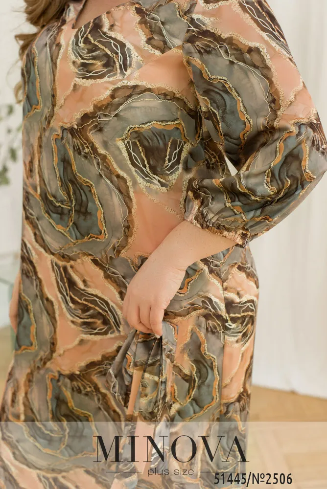 Платье 2506-пудра-серый Minova