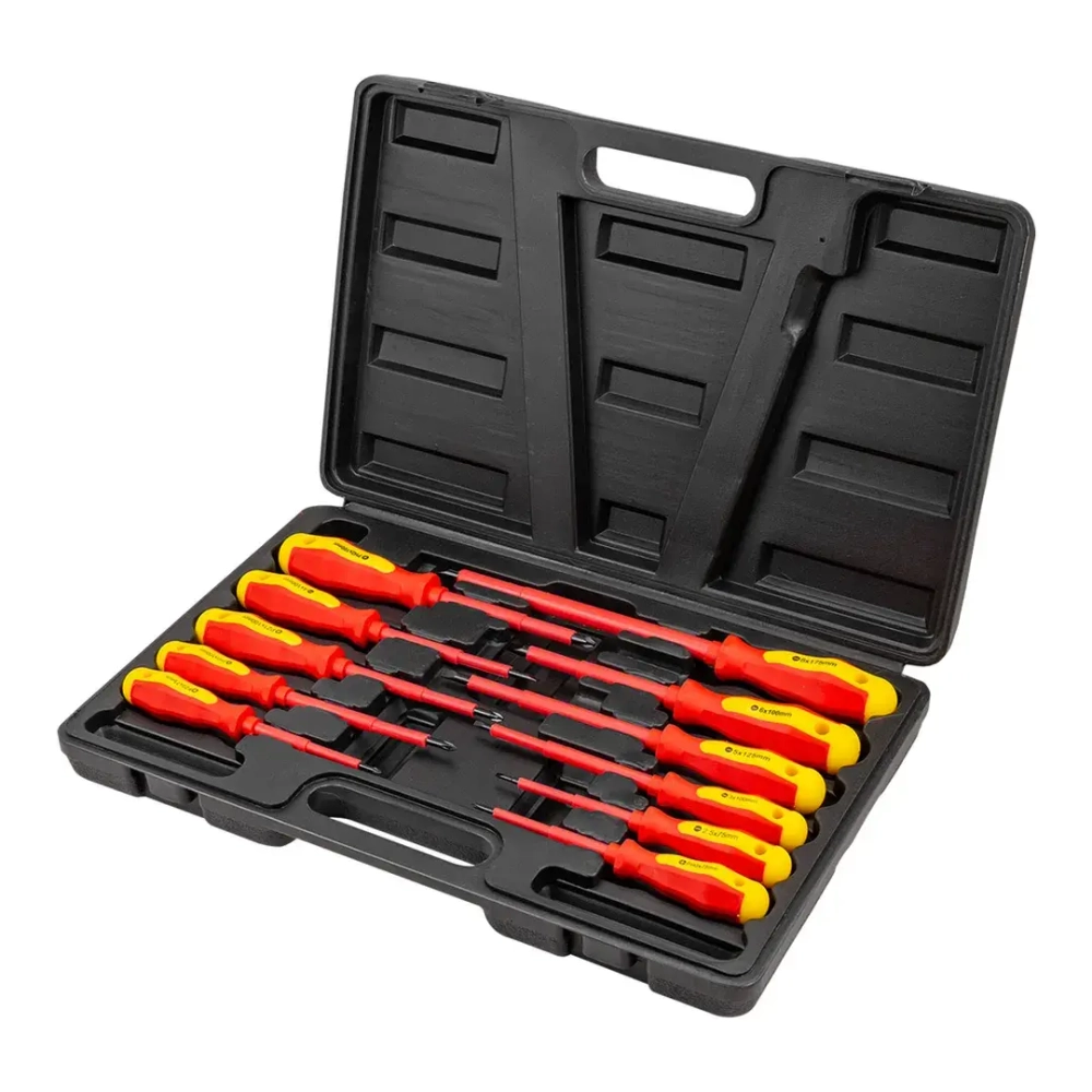 Отвертки диэлектрические, набор 11пр. FORCEKRAFT FK-20712