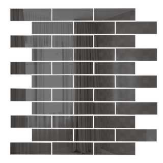 Зеркальная мозаика графит (300х300мм) с чипом 80*25мм.