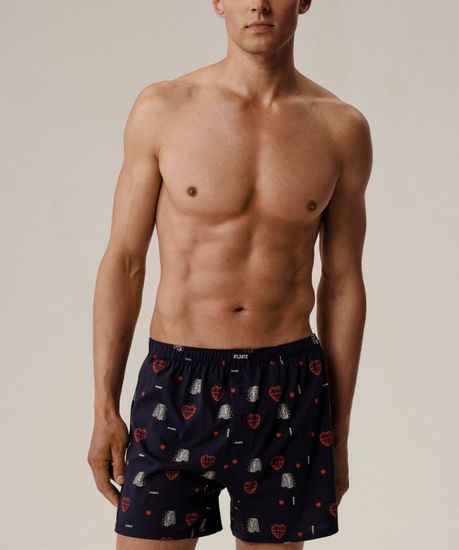 Трусы (2 шт) мужские семейные Atlantic 2GMB-012, хлопок, темно-синий + красный