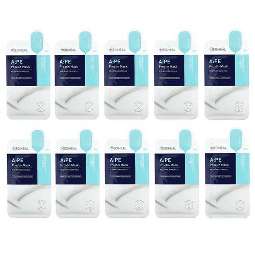 MEDIHEAL, A: маска для лица с протеином из полиэтилена, 10 шт., По 25 мл