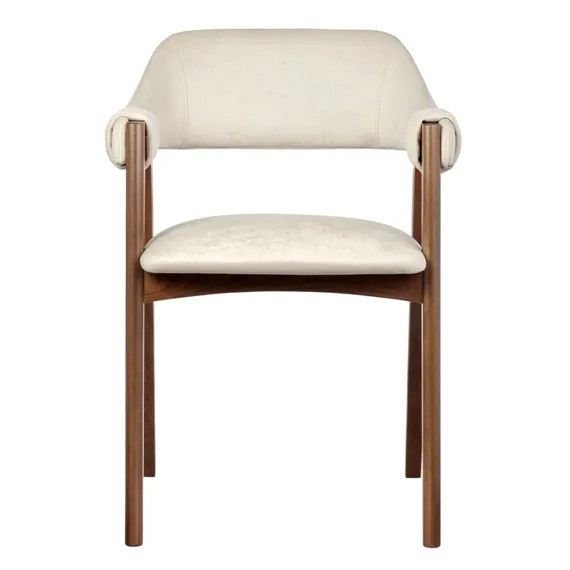 Стул Heron, орех, бежевый велюр