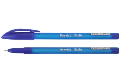 Ручка шарик. 0,7мм. "Stelo" синяя, корпус синий полупрозрачный (Darvish)