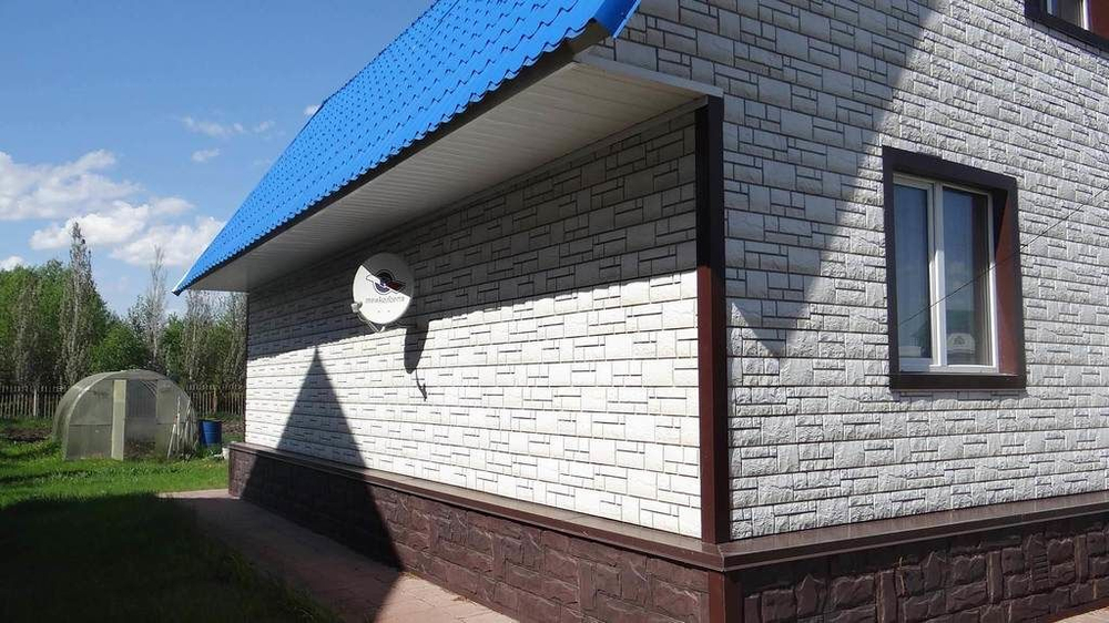 Фасадная панель Docke-R Burg Платиновый 1070х470 мм 0,42 м2