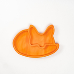 Менажница деревянная из сибирского кедра для подачи блюд и закусок с гравировкой "ЛИСИЦА". MG106