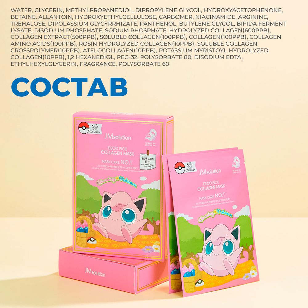 JMsolution Deco Pick Collagen Mask крепляющая тканевая маска с коллагеном
