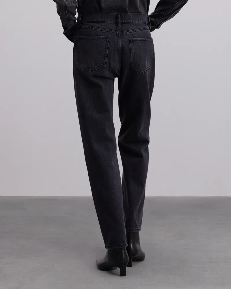 Темно-серые джинсы-багги