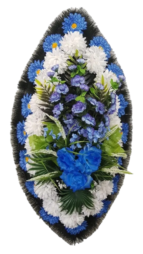 Ритуальный венок из искусственных цветов «Классика №18» (110 см)